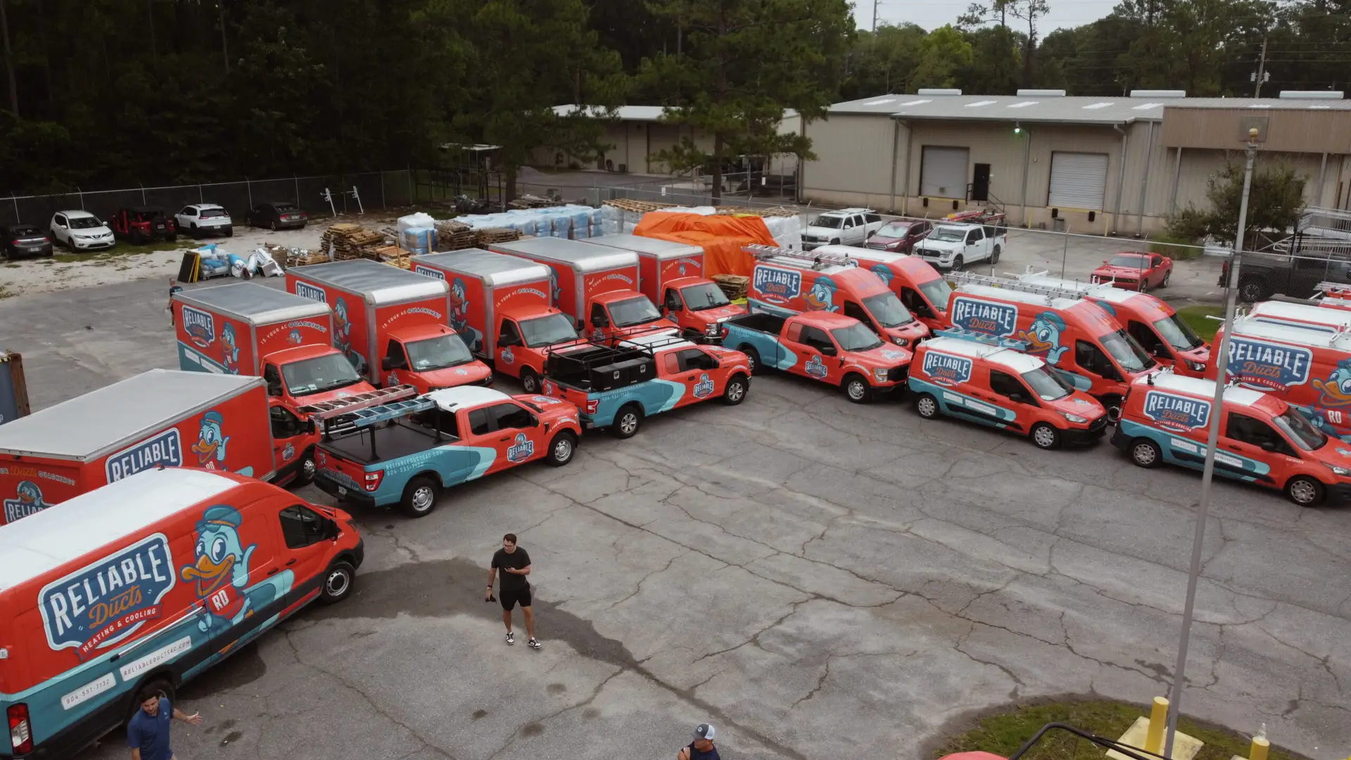 Reliable Ducts Heating & Cooling service vans